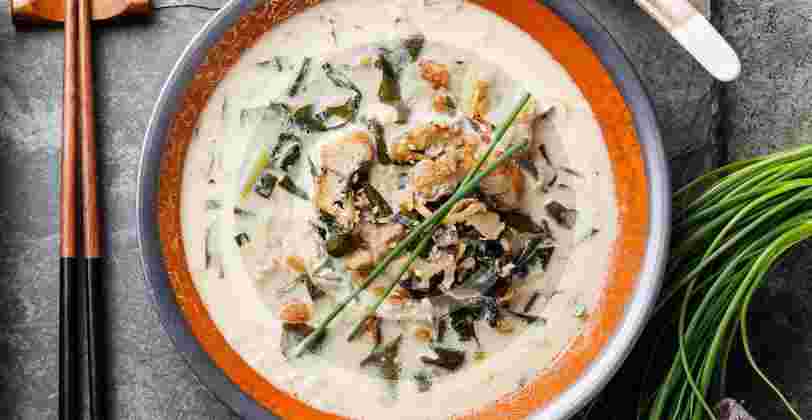 Japanese Creamy Soup with Chicken