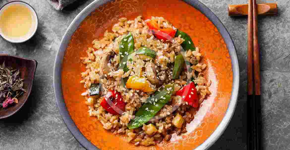 Rice with Vegetables and Mushrooms